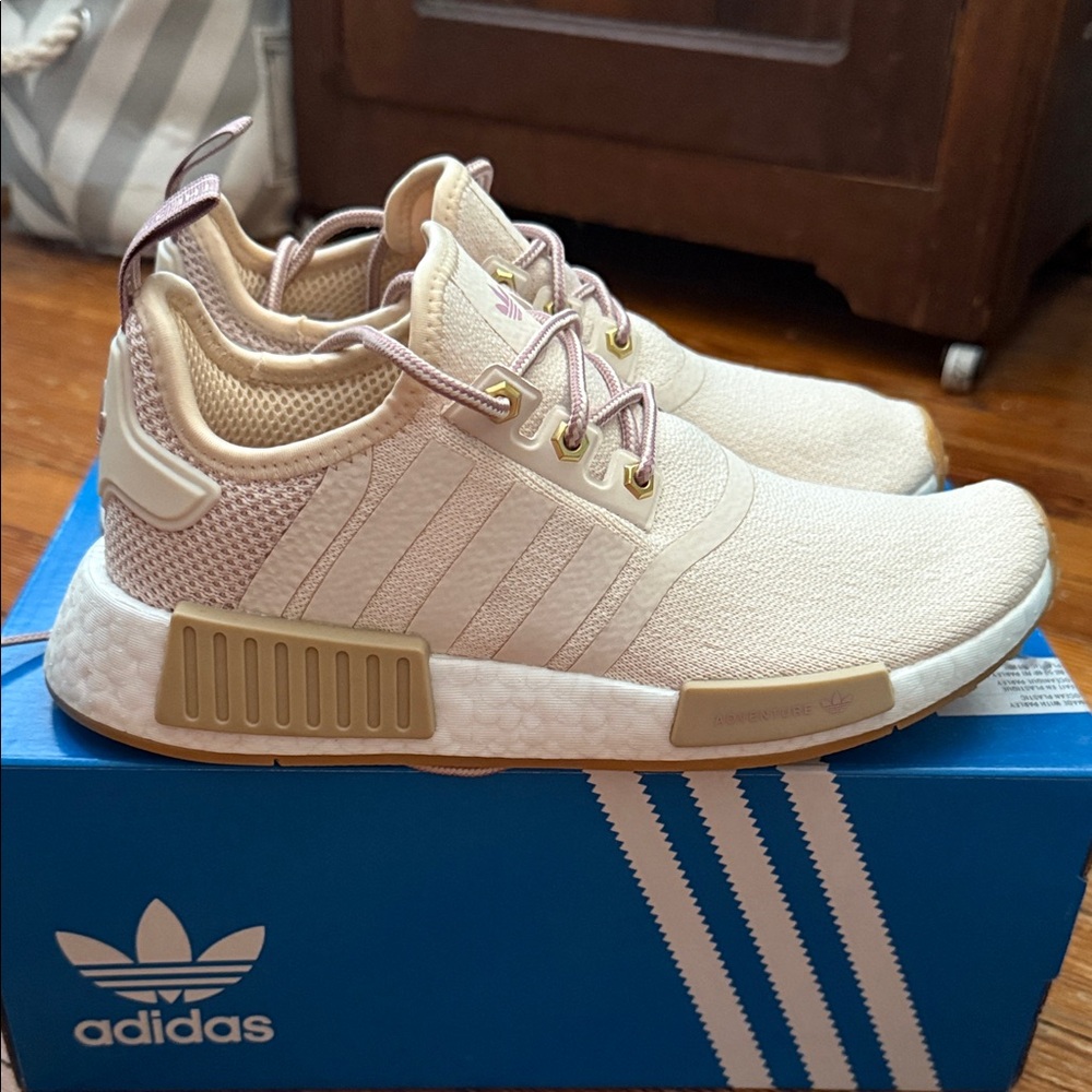 Adidas Beige NMD R1 Shoes